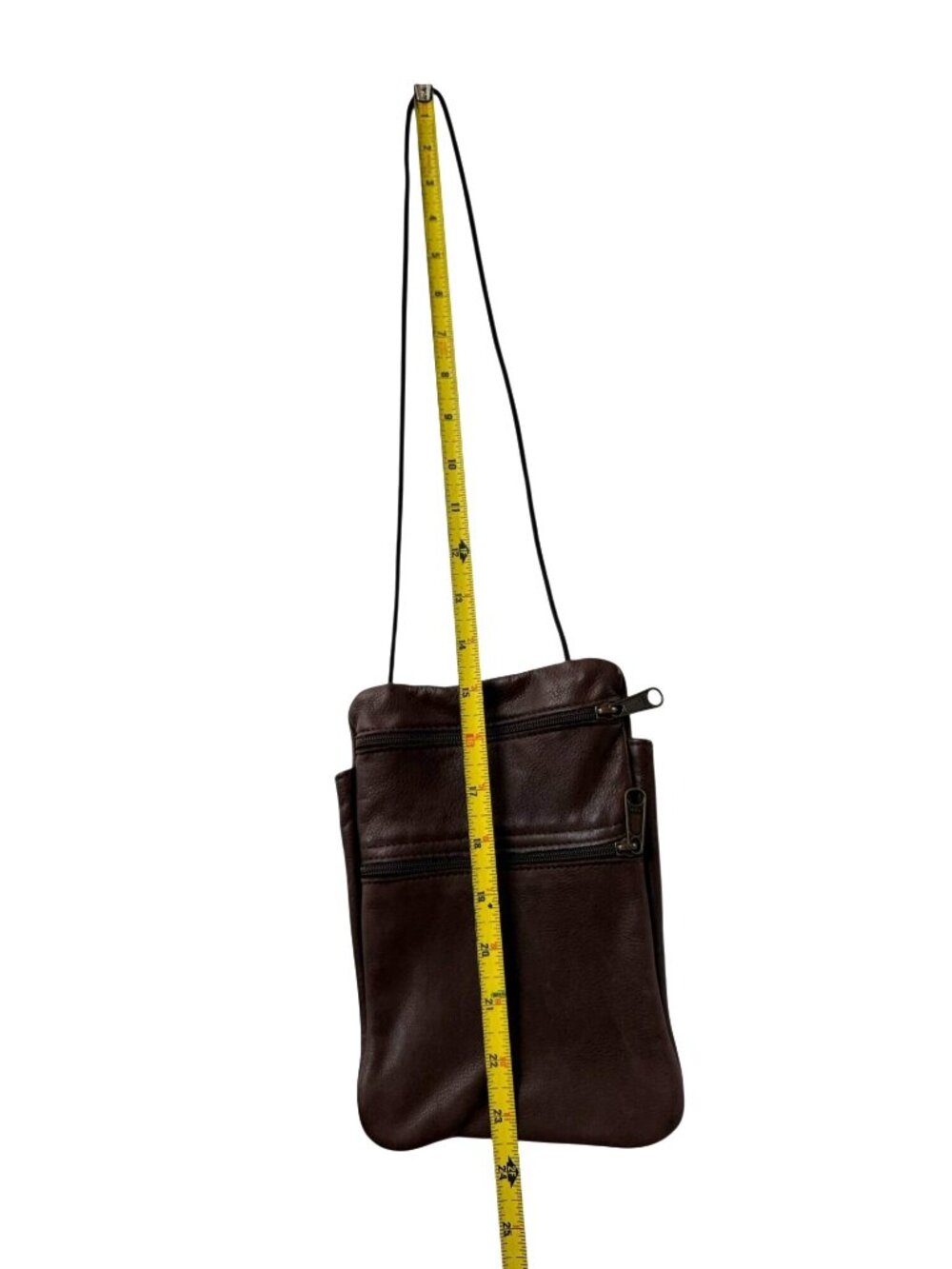 Mt Airy Leathers Brown Soft Leather Bag Multi Pocket Purse - Picture 5 of 13
